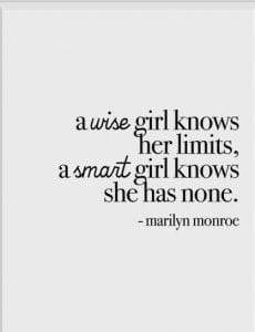 A wise quote from marilyn monroe