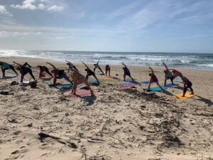 Yoga at the beach image