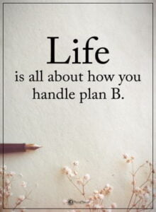 Poster saying life is all about how you handle it.