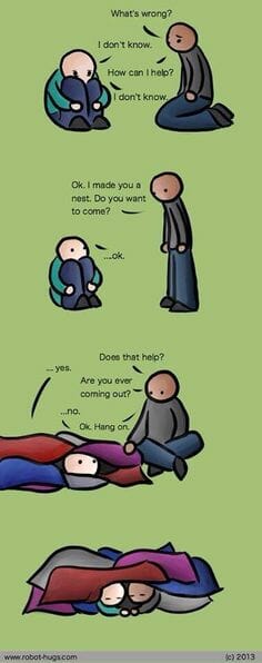 This is a charming cartoon about depression.